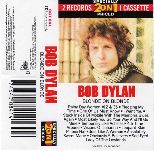 Bob Dylan - Blonde On Blonde cassette